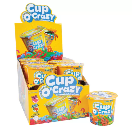 KIDSMANIA CUP O'CRAZY GUMMY NOODLES 12CY