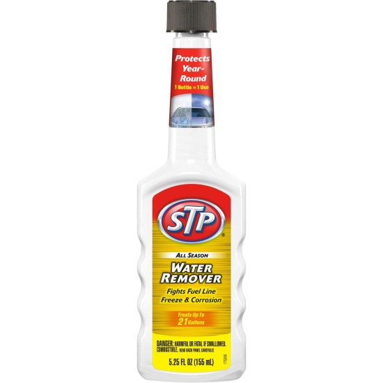 STP Water Remover, Fights fuel line freeze & Corrosion Bottles, 5.25 Fl Oz