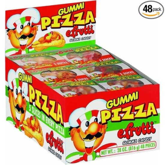 Efrutti Pizza Gumi Candy 48 Count