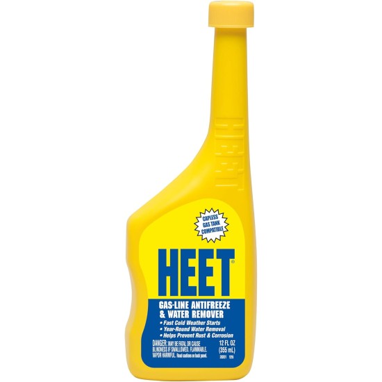 HEET Gas-Line Antifreeze And Water Remover  12 fl. oz Yellow