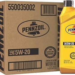 Pennzoil Synthetic Blend 5W-20 Motor Oil (1-Quart, Case of 6)