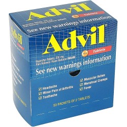 ADVIL BIG BOX 100 TABLETS 50 PACKS OF 2 COATED 