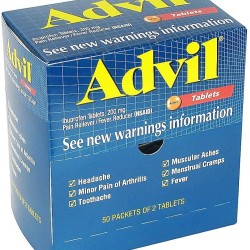 ADVIL BIG BOX 100 TABLETS 50 PACKS OF 2 COATED 