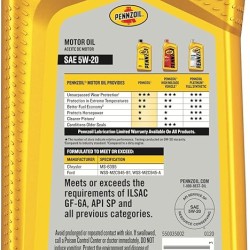 Pennzoil Synthetic Blend 5W-20 Motor Oil (1-Quart, Case of 6)