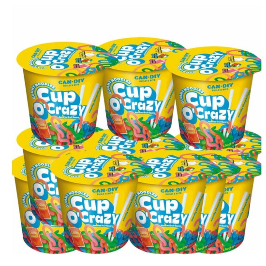 KIDSMANIA CUP O'CRAZY GUMMY NOODLES 12CY