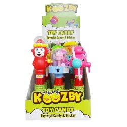 KOOZBY TOY CANDY WITH STIKER 12CT