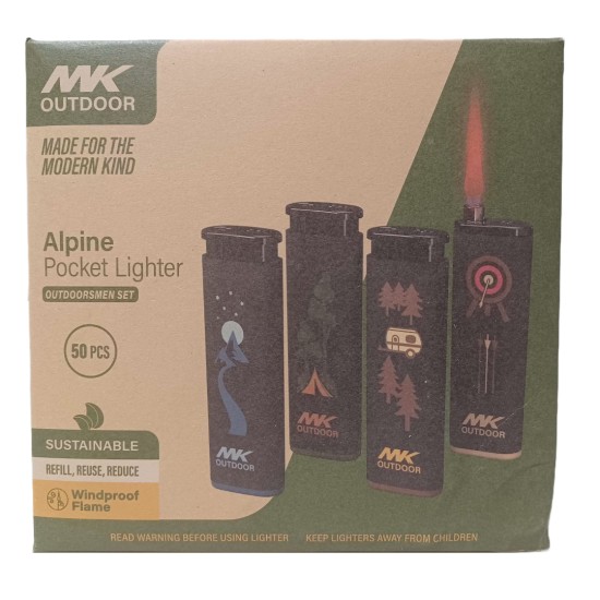 MK OUTDOOR ALPHINE POCKET LIGHTER 50CT