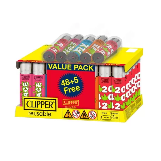 Clipper Lighter Mush Words 48pk + 5 Free