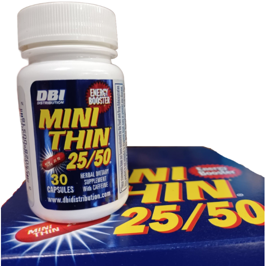 MINI THIN 25/50 ENERGY BOOSTER 12 BOTTLES