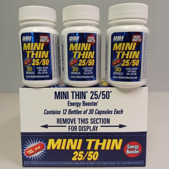 MINI THIN 25/50 ENERGY BOOSTER 12 BOTTLES