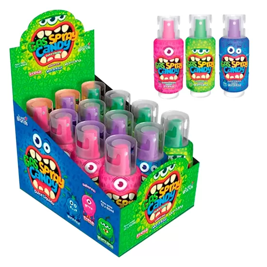 KIDSMANIA GAS JAR SPRAY CANDY 12CT