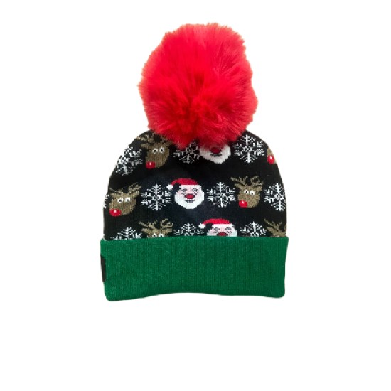 CHRISTMAS WINTER HAT POM POM 12PACK