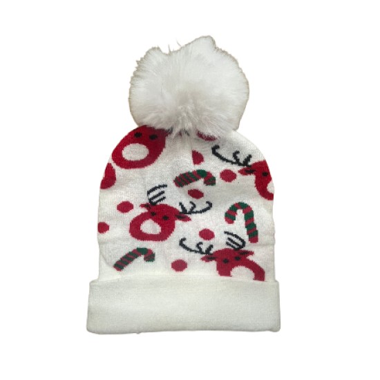 CHRISTMAS WINTER HAT POM POM 12PACK