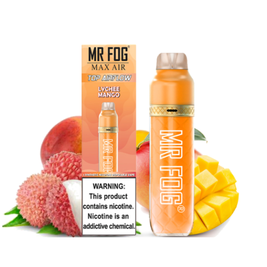 Mr Fog MAX AIR 3000 Puffs TOP AIRFLOW 50MG/ML 1100mAh Mr Fog MAX AIR 3000 Puffs TOP AIRFLOW 50MG/ML 1100mAh