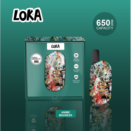 LOKA 650MAH VAPE BATTERY WITH USB CHARGER