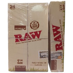 RAW ORGANIC HEMP ROLLING PAPERS 1-1/4 BOX OF 24