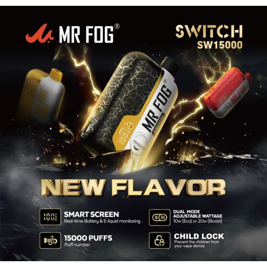 MR FOG SWITCH SW15000 DISPOSABLE VAPE *NEW FLAVORS*