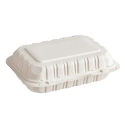 9"x6" WELLCHOICE WHITE HINGED CONTAINER PW206 150 CT/BOX