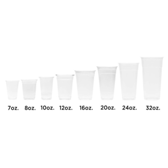 16OZ 98MM PET PLASTIC COLD CUPS 1000CT