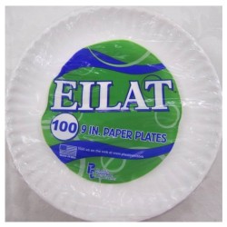 9" UNCOATED DISPOSABLE PAPER PLATES 10/100CT