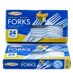 GOODCO 24/24CT BOXED HEAVY-DUTY WHITE FORKS