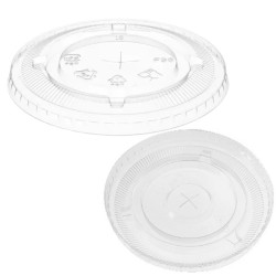 PLASTIC COVER F-98 PET FLAT LID 1000CT (FOR 16OZ, 20OZ, 24OZ PET CUP)