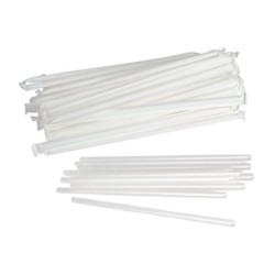 FIRST MARK CLEAR WRAPPED JUMBO STRAWS 7.75" 500 CT