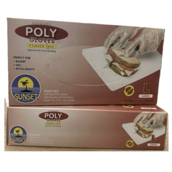 POLY GLOVES POWDER-FREE 500PCS