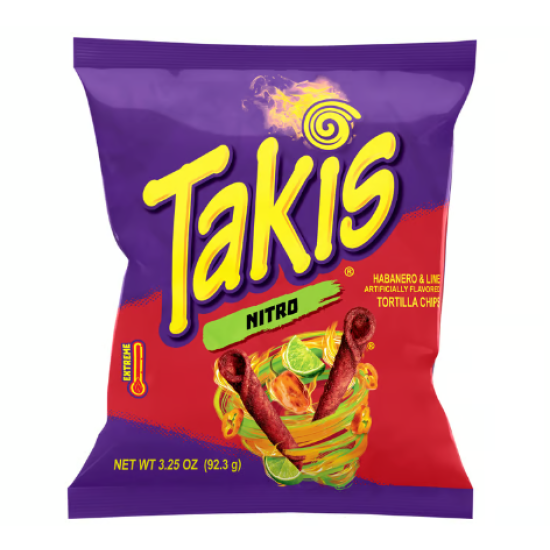 Takis Corn Tortillas Chips 20 Units Per Box Size 3.25oz