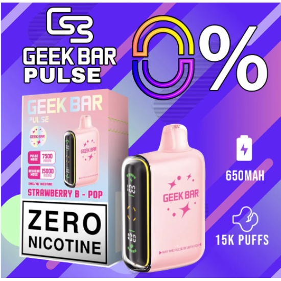 GEEK BAR PULSE (ZERO NICOTINE)15k PUFFS  5CT