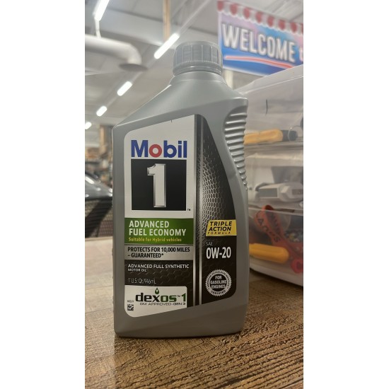 Mobil 1 Advanced Fuel Economy Full Synthetic Motor Oil 0W-20, 1US Quart