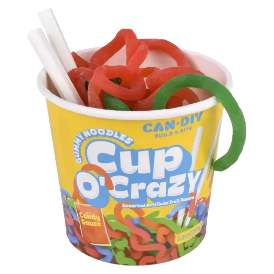 KIDSMANIA CUP O'CRAZY GUMMY NOODLES 12CY