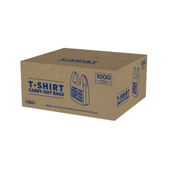 THANK YOU T-SHIRT CARRY-OUT BAG    1000 BAGS , 1/6 BARREL