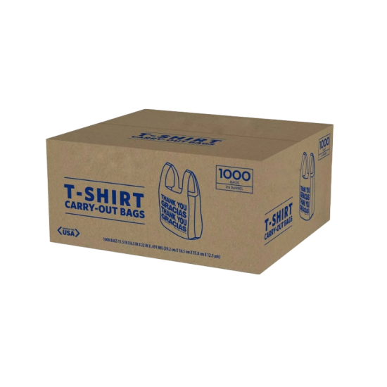 THANK YOU T-SHIRT CARRY-OUT BAG    1000 BAGS , 1/6 BARREL