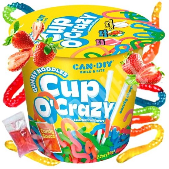 KIDSMANIA CUP O'CRAZY GUMMY NOODLES 12CY