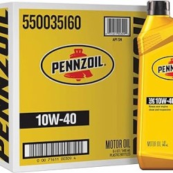 Pennzoil Conventional 10W-40 Motor Oil (1-Quart, Case of 6)