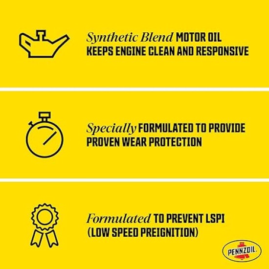 Pennzoil Conventional 10W-40 Motor Oil (1-Quart, Case of 6)