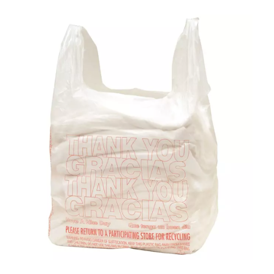 THANK YOU T-SHIRT CARRY-OUT BAG    1000 BAGS , 1/6 BARREL