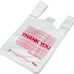 THANK YOU T-SHIRT CARRY-OUT BAG    1000 BAGS , 1/6 BARREL