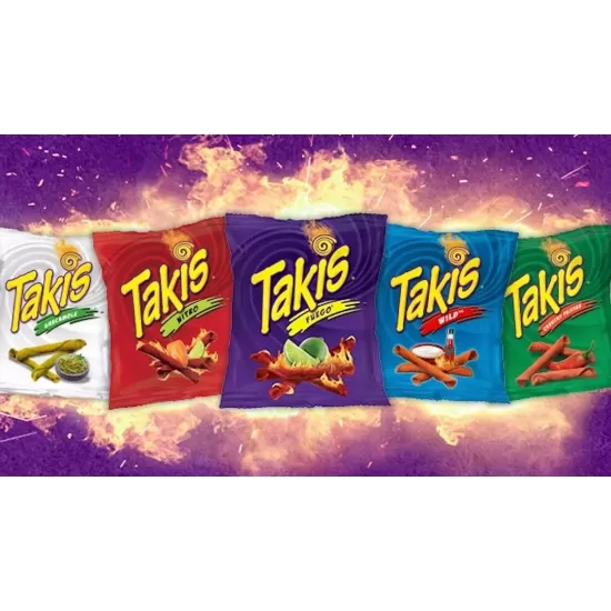 Takis Corn Tortillas Chips 20 Units Per Box Size 3.25oz